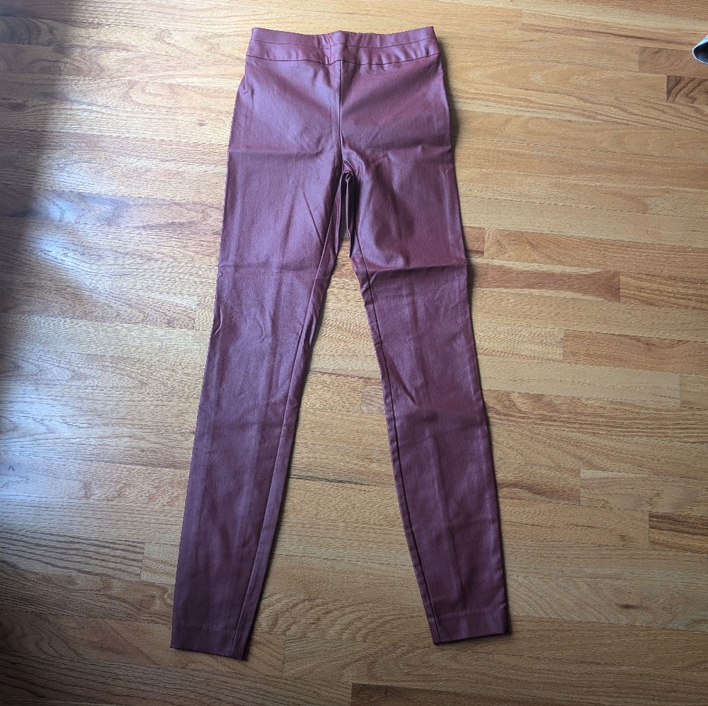 Red Faux Leather Pants